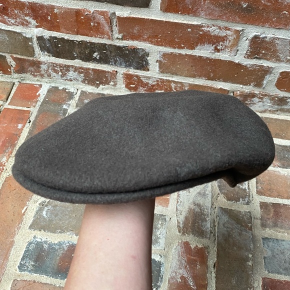 Kangol 504 brown wool driving flat cap Y2K Size XL - Picture 2 of 14